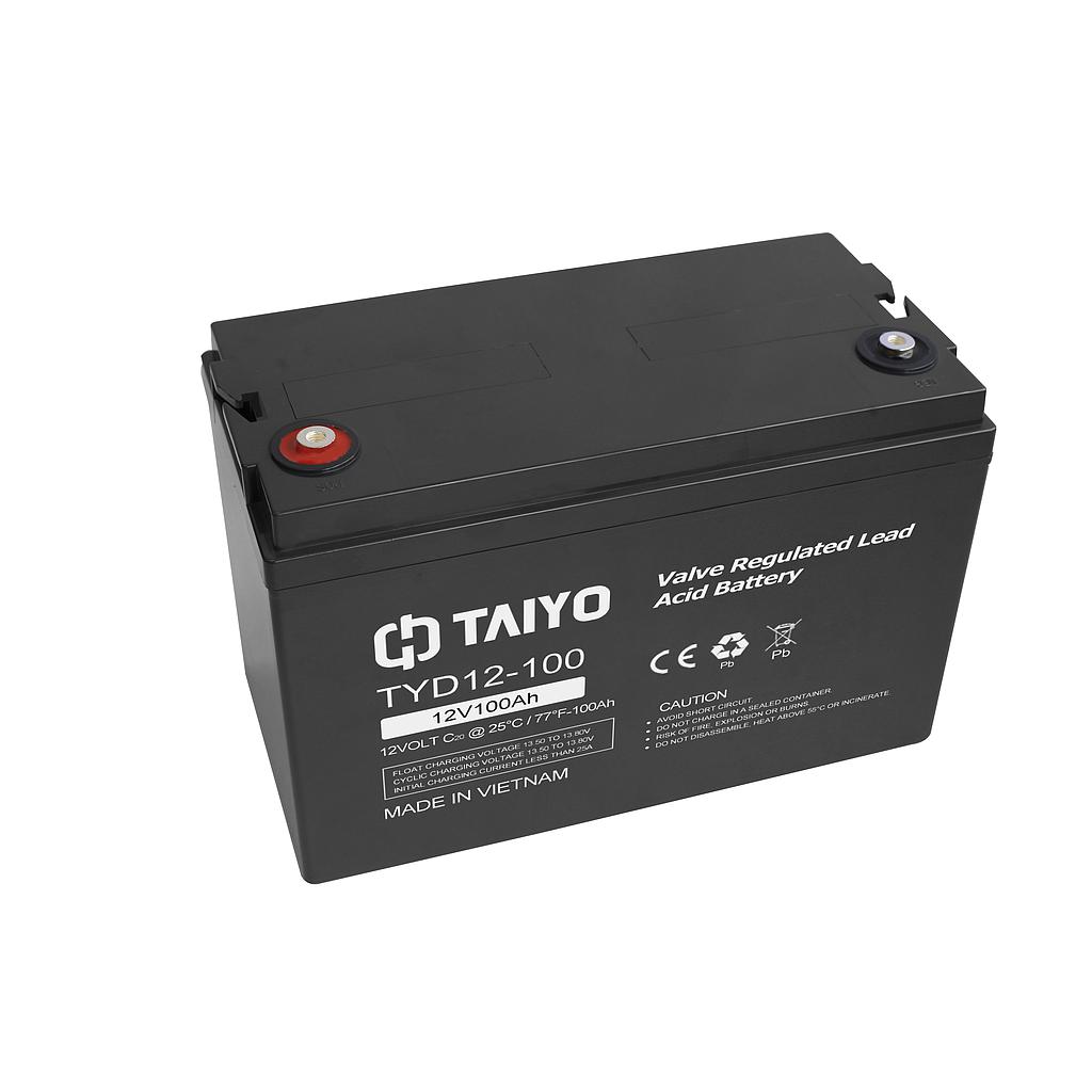 Batería Taiyo Ciclo Profundo AGM 12V 100Ah - Modelo: TYD12-100