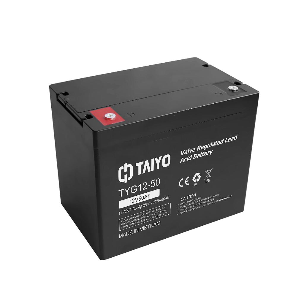 Batería Taiyo Ciclo Profundo GEL 12V 50Ah - Modelo: TYG12-50