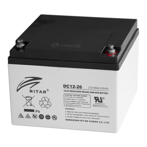 Batería Ritar Ciclo Profundo AGM 12V 26Ah - Modelo: DC12-26